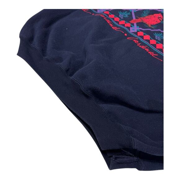 Vintage AU Sportswear Black XL Cardinal Geometric Motif Collared Sweatshirt - Picture 5 of 12
